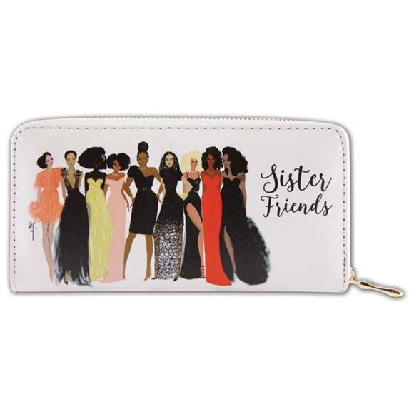 African American Expressions Long Clutch Wallet | Sister Friends - Picture 1 of 2